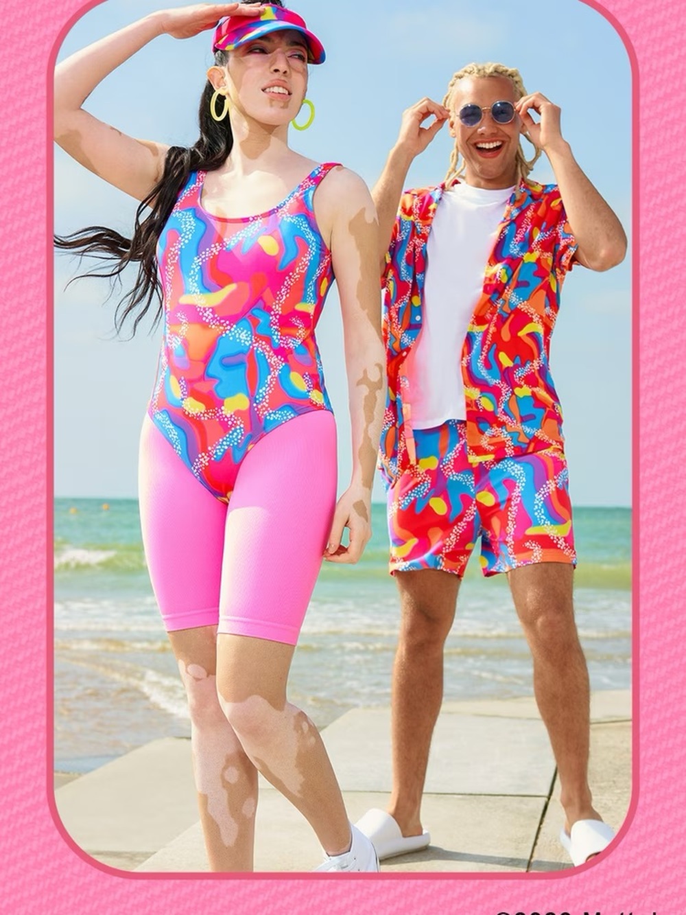 Primark Barbie Movie Roller Skating Swimsuit Bathing suit Rainbow Cosplay size L